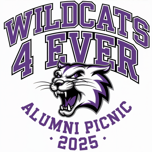 Wildcat 4Life Tee – Official 2025 Thornton Township High School Alumni Picnic Shirt